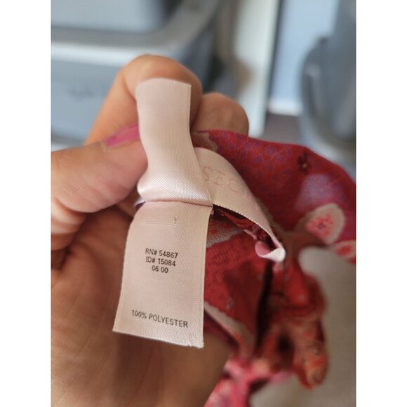 Victoria's Secret Pajama Ressort Set Coverup Red Paisley Size L Paisley Casual - Picture 12 of 12